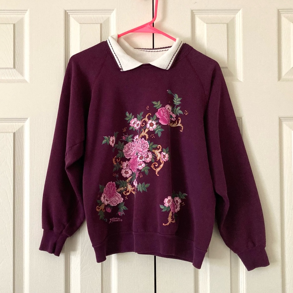 Morning Sun Vintage Collar Crewneck Sweatshirt